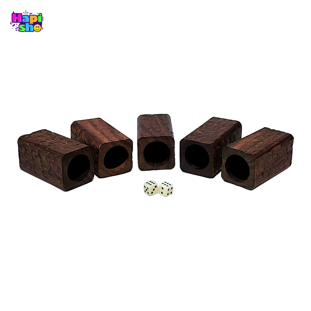 فروش کاپ تاس تخته نرد چوب گردو با منبتکاری