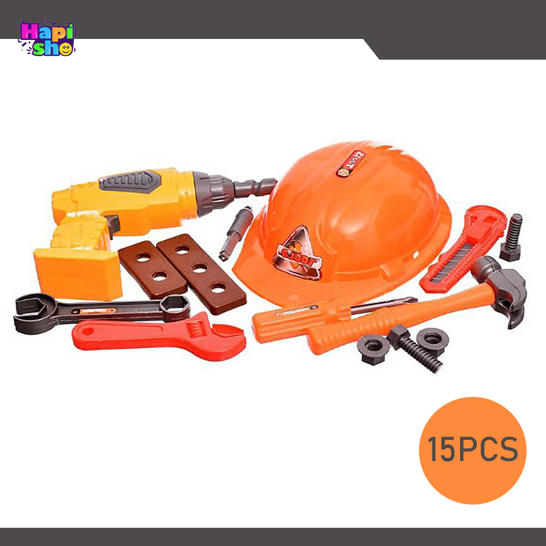  تعداد اقلام اسباب‌بازی ابزار مهندسی با دریل چرخشی باتری‌خور مدل FASHION TOOL SET–اسباب بازی 