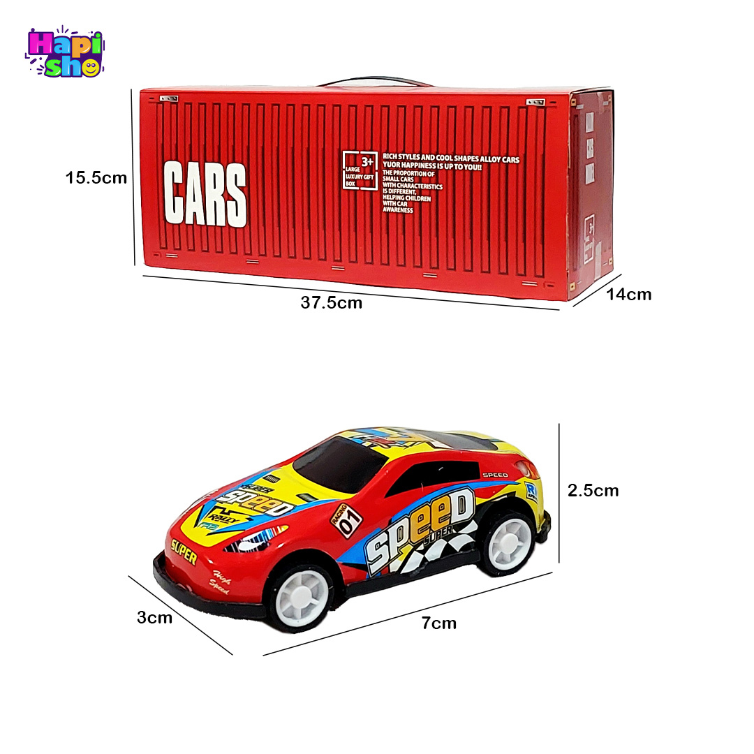  ابعاد و اندازه ماشین عقب‌کش فلزی خارجی با پارکینگ پک ۴۸ عددی CARS 