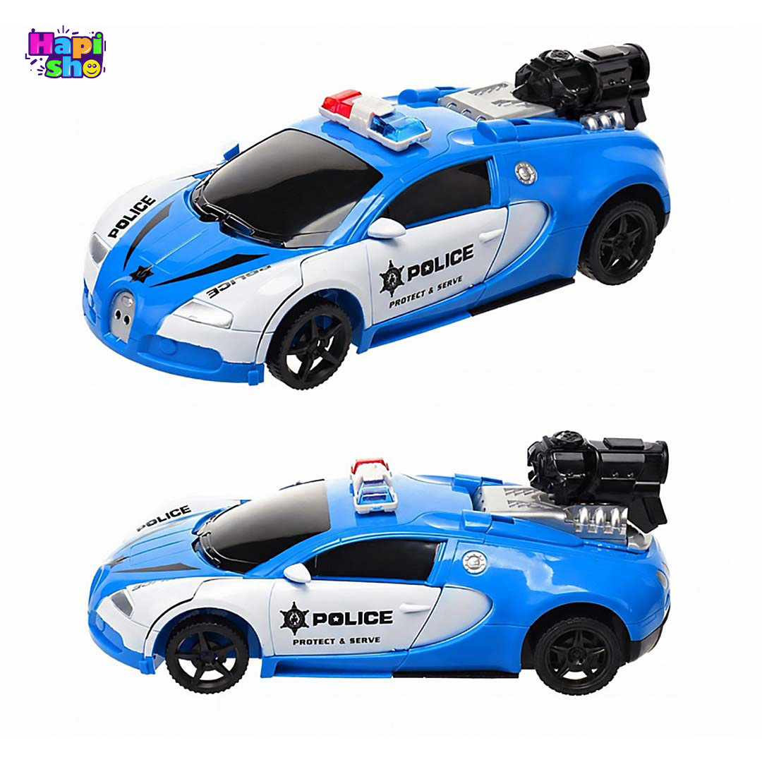دو نما از ماشین کنترلی پلیس دودزا با قابلیت تبدیل به ربات مدل CAR ROBOT