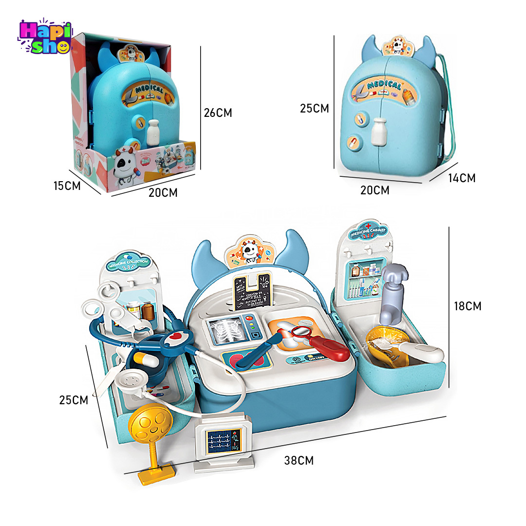  ابعاد و اندازه ست اسباب بازی پزشکی کوله پشتی 2 در 1 مدل Dream Backpack–اسباب بازی 