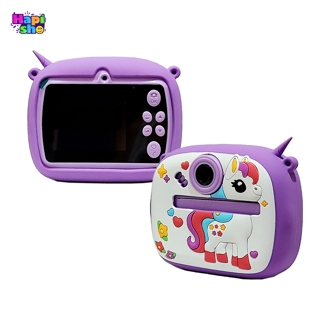  قیمت دوربین عکاسی بچه گانه با چاپ فوری طرح یونیکورن DIGITAL MINI CAMERA 