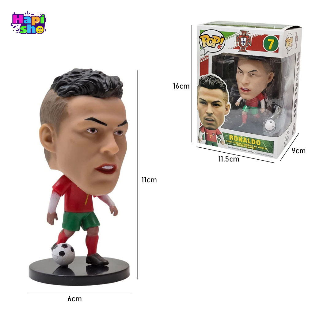 ابعاد و اندازه اکشن فیگور فانکو پاپ کریستیانو رونالدو مدل 7 Cristiano Ronaldo