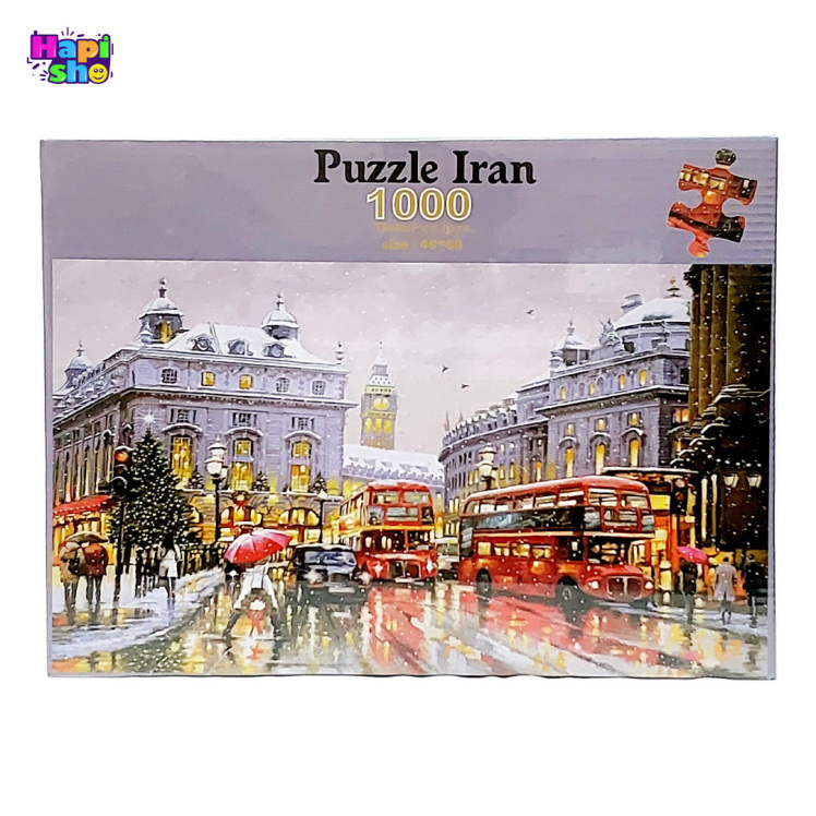 پازل 1000 تکه طرح زمستان لندن ایران پازل در ابعاد 48*68 سانتی متر_اسباب بازی