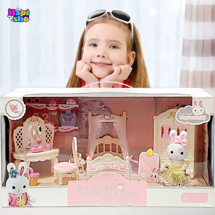 ست اسباب بازی خرگوش مدل اتاق‌خواب با وسایل کامل DREAMY BAY–اسباب‌بازی