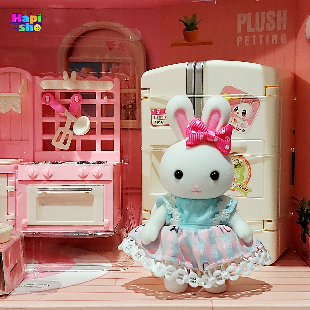  یخچال ست اسباب بازی خانه خرگوش مدل آشپزخانه با وسایل FUN RABBIT PLAY HOUSE 