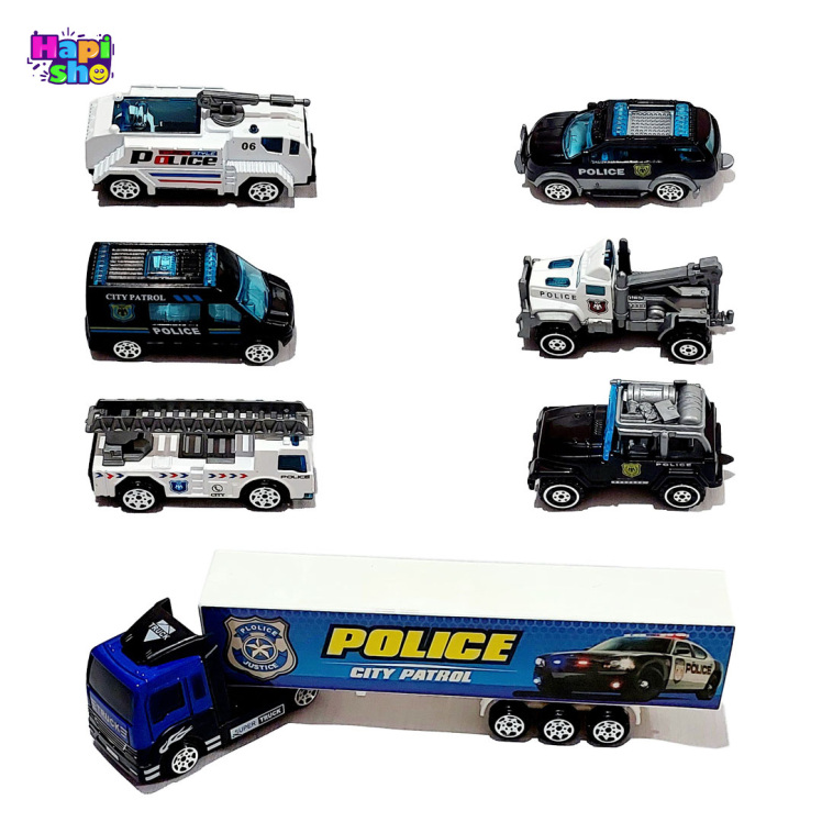 اسباب بازی ماشین فلزی خارجی 7 عددی مدل پلیسی HOT AUTO METAL_اسباب بازی