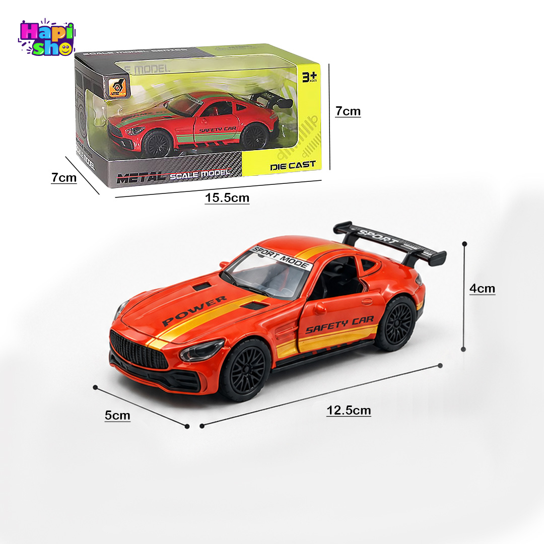ابعاد و اندازه ماشین عقب کش فلزی طرح بنز موزیکال چراغدار METAL SCALE MODEL