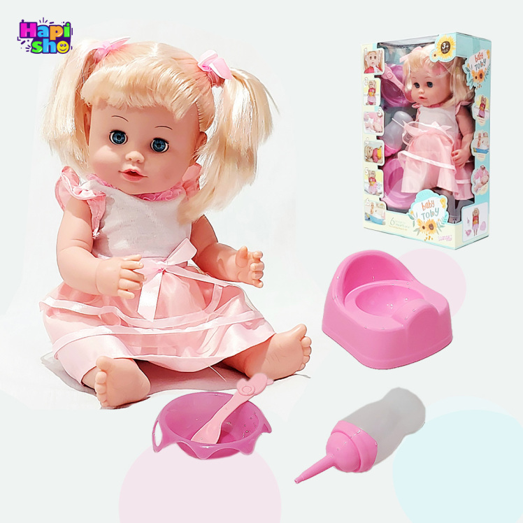 عروسک دخترانه بیبی توبی 6 کاره موزیکال با وسایل مدل Babay Toby–اسباب بازی