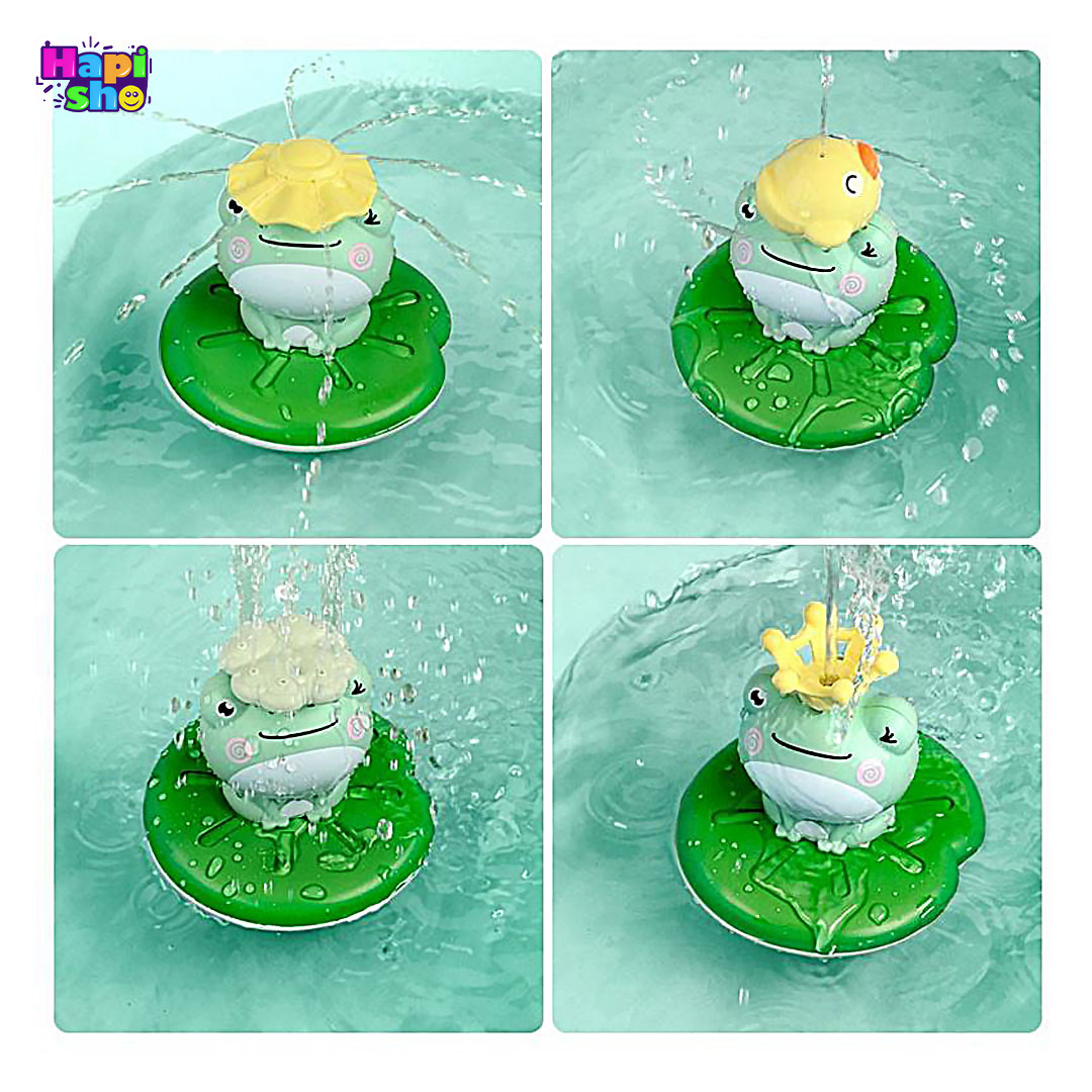  قیمت اسباب بازی حمام کودک با 4 حالت آبپاشی مدل قورباغه BATH FROG WATER JET–اسباب بازی 