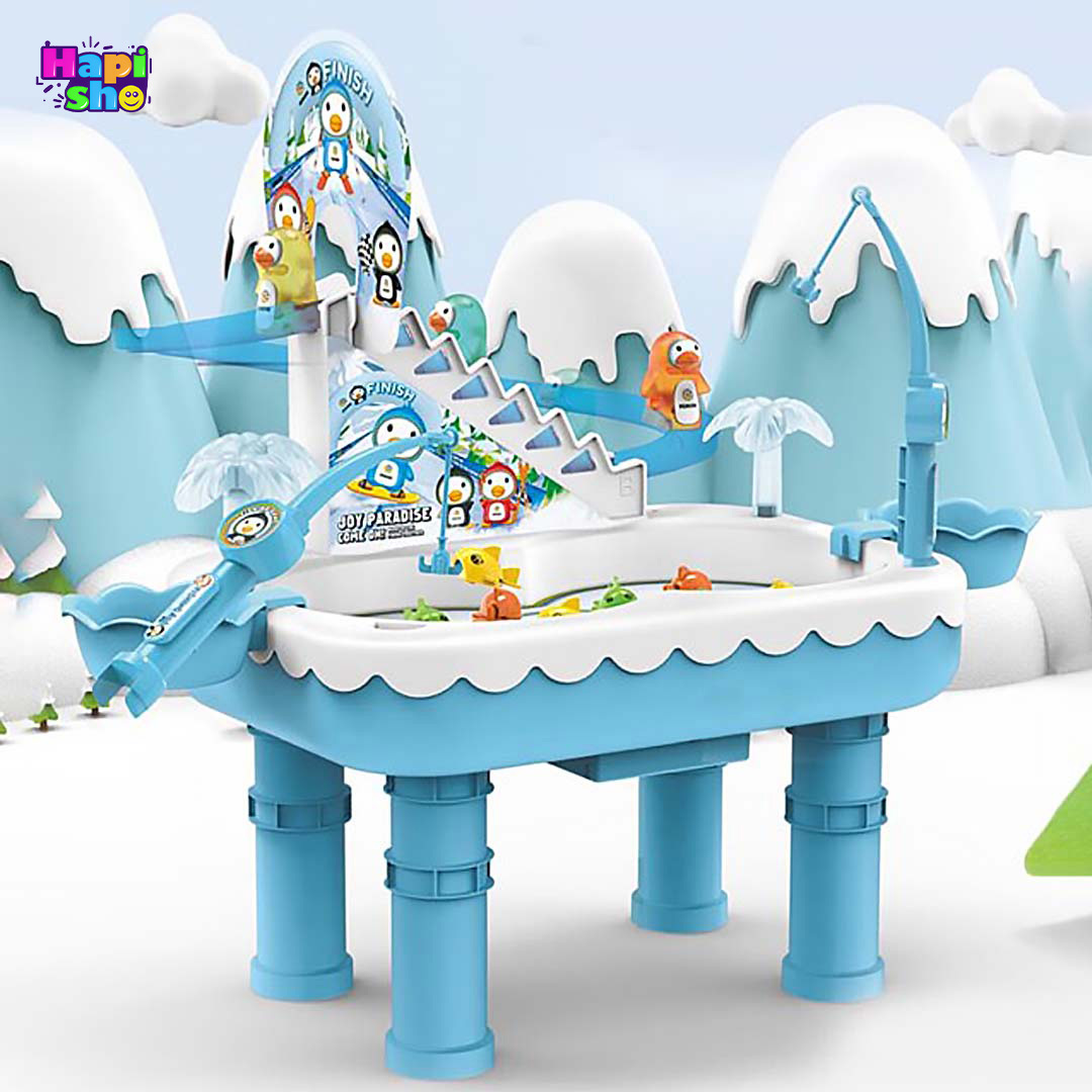 قیمت اسباب بازی ماهیگیری در آب موزیکال با پله برقی دو کاره مدل ICE PENGUIN–اسباب بازی