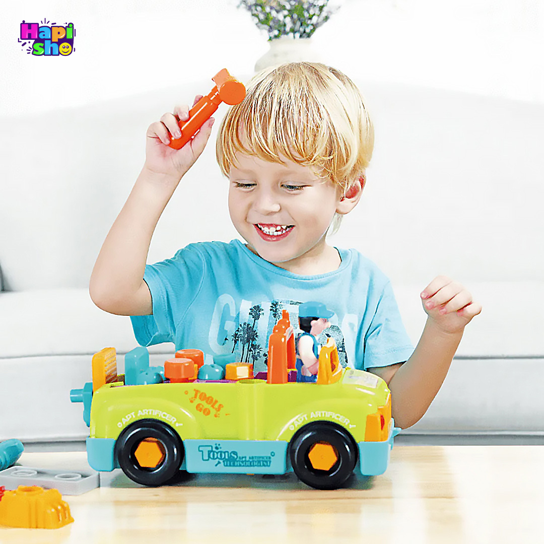 قیمت اسباب بازی ماشین ابزار هولی تویز موزیکال مدل Hola Toys 6109