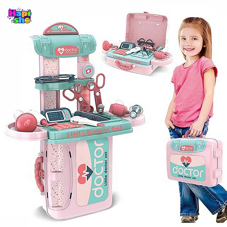 لوازم پزشکی اسباب بازی چمدانی 3 حالته وارداتی مدل Little Doctor Set–اسباب بازی