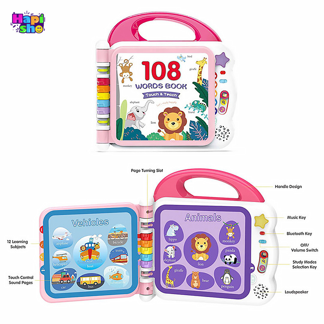  قیمت اسباب بازی کتاب موزیکال آموزشی با بلوتوث و 108 کلمه انگلیسی Kid Melody–اسباب بازی 