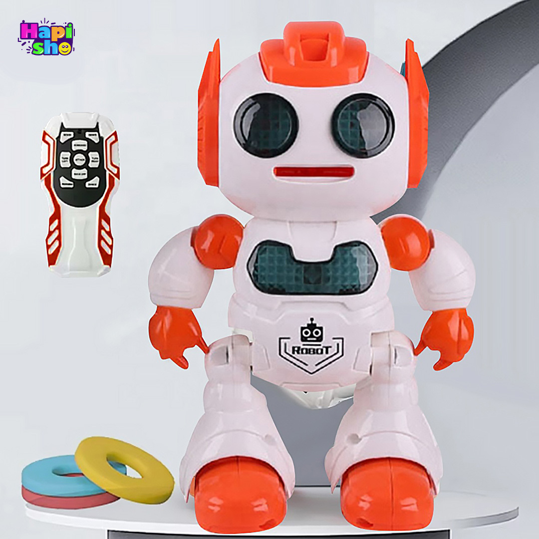  قیمت ربات کنترلی دیسک پرتاب کن موزیکال با قابلیت رقص مدل DANCE ROBOT–اسباب بازی 