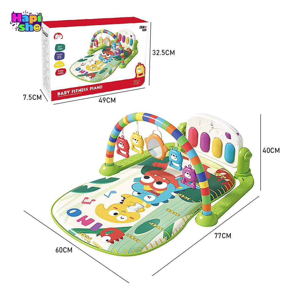  ابعاد و اندازه تشک بازی پیانو دار و پلی جیم موزیکال نوزاد مدل BABY FITNESS PIANO–اسباب بازی 
