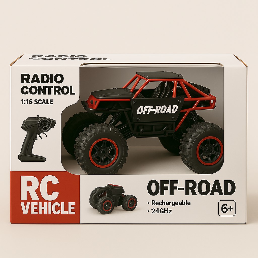 بستهبندی جذاب ماشین کنترلی شارژی مناسب کودکان