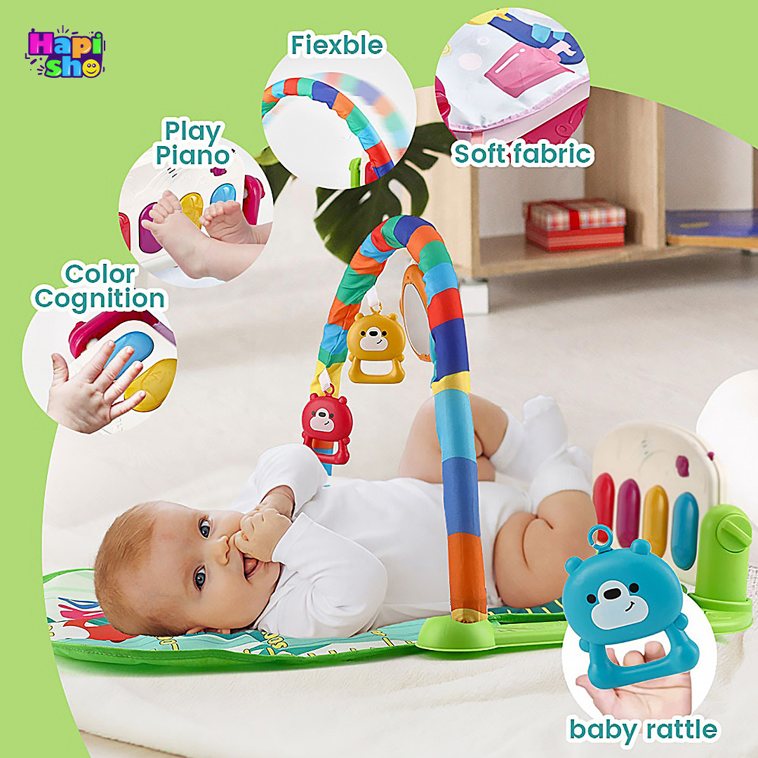  خرید آنلاین تشک بازی پیانو دار و پلی جیم موزیکال نوزاد مدل BABY FITNESS PIANO–اسباب بازی 