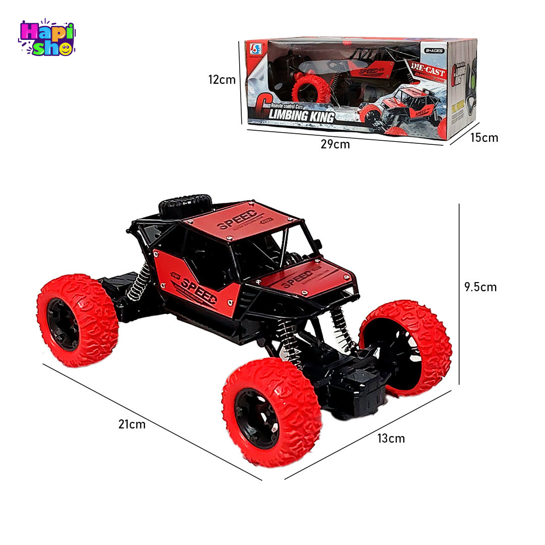 ابعاد و اندازه ماشین کنترلی آفرود شارژی با بدنه فلزی مدل CLIMBING KING