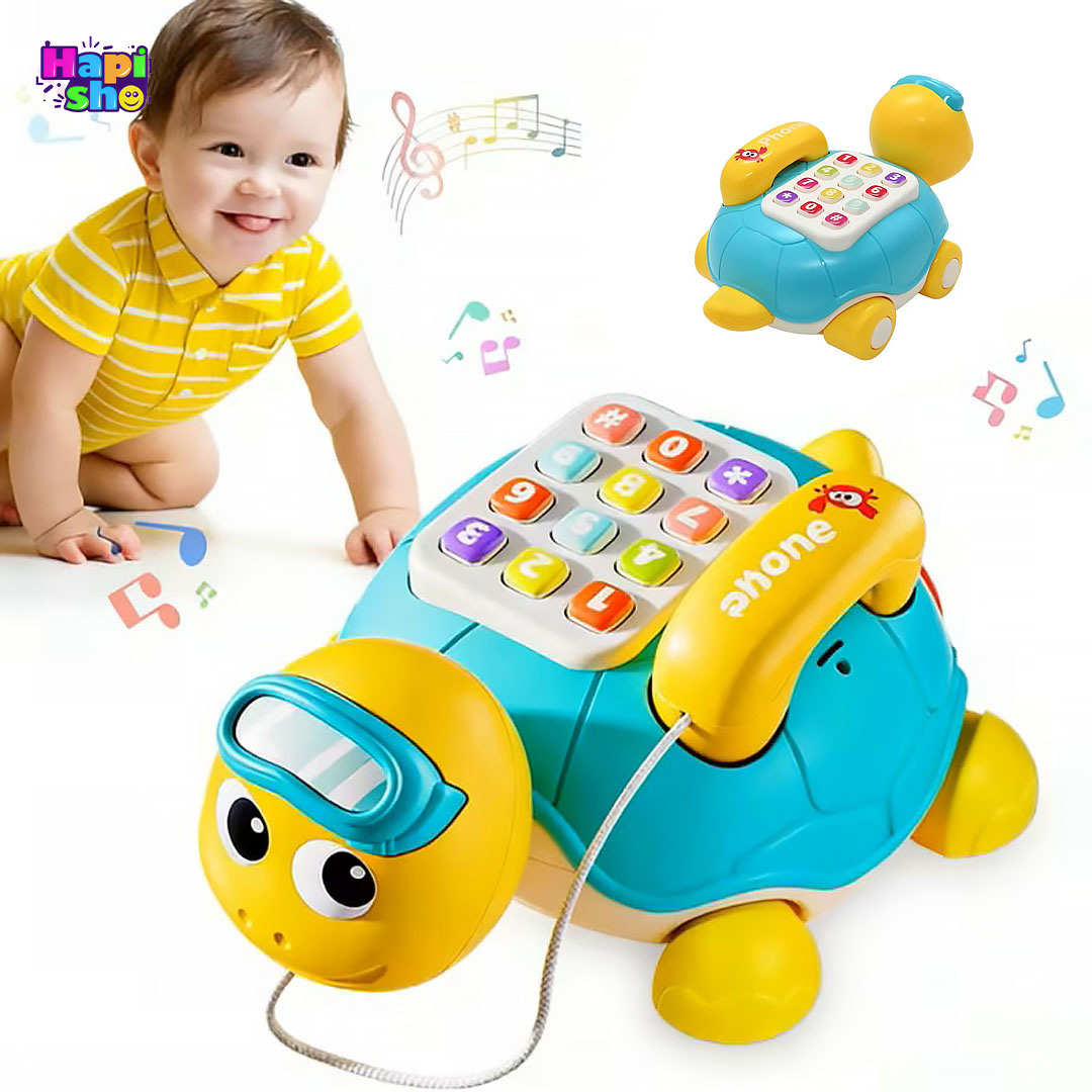 تلفن اسباب بازی موزیکال کودک مدل لاک پشت Cartoon Turtle Phone