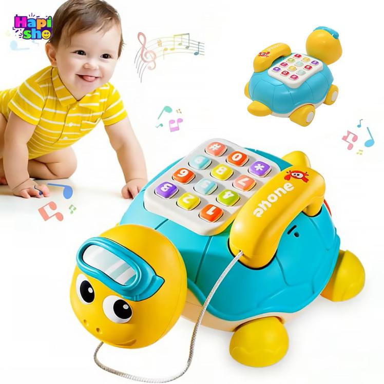تلفن اسباب بازی موزیکال کودک مدل لاک پشت Cartoon Turtle Phone