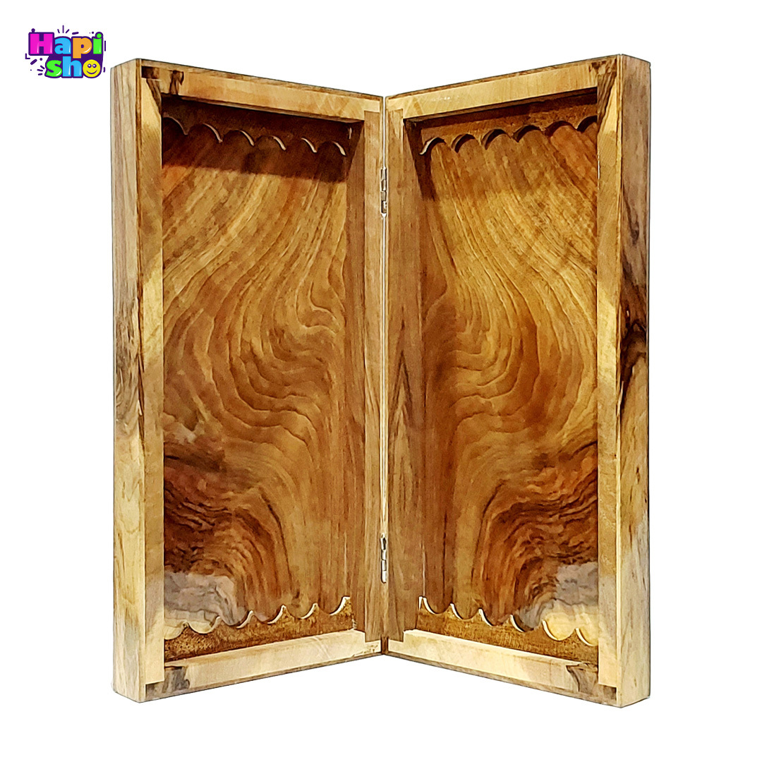 خرید تخته نرد ریشه درخت گردو با شطرنج طرح بوژان ۵۰ سانت کد ۵۴۸
