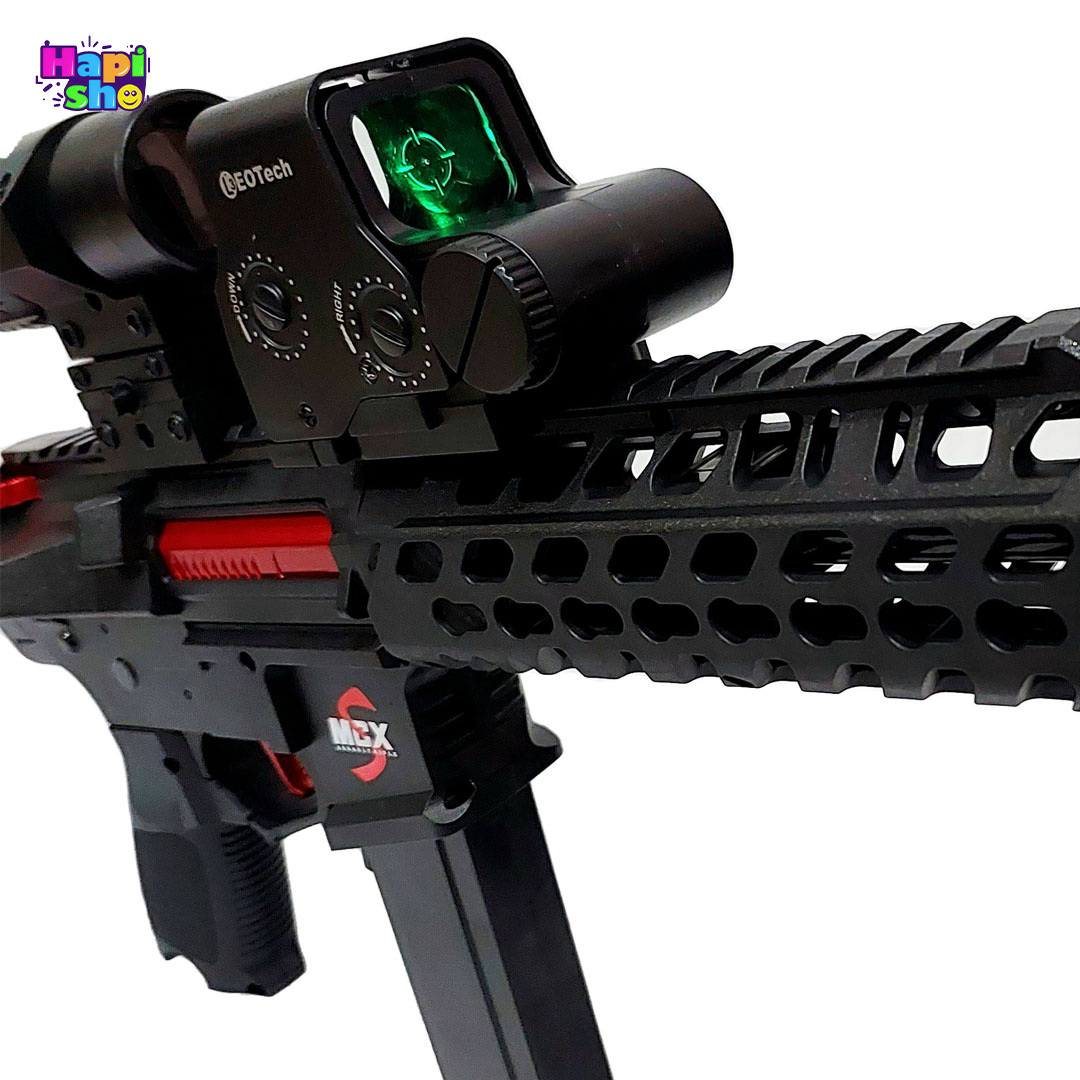  نشانه گیر چراغ دار تفنگ اسباب بازی بزرگ تیر ژله ای با شلیک رگباری مدل MCXS ASSAULT RIFLE–اسباب بازی 