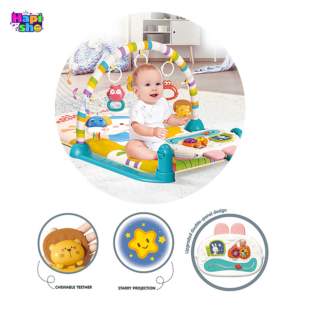  خرید تشک بازی پیانو دار نوزاد دو کاره با میز بازی و پروژکتور PIANO PLAYGYM 