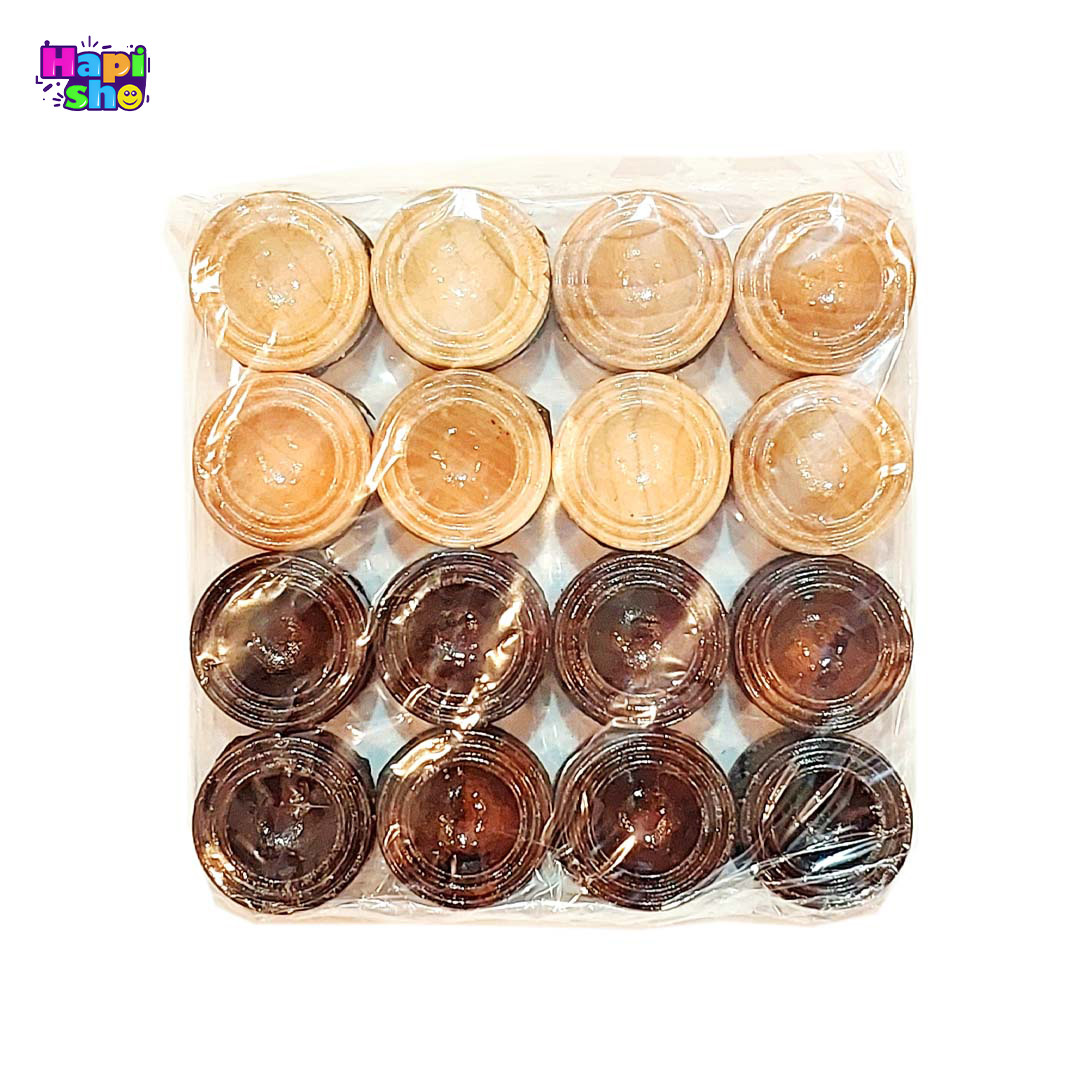 خرید مهره تخته نرد چوبی طرح سه خط با قطر ۳ سانت