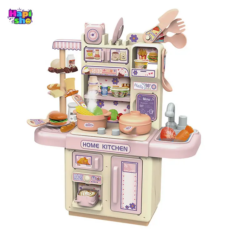 آشپزخانه اسباب بازی با اجاق بخار کن و سینک پمپ دار Dream Kitchen