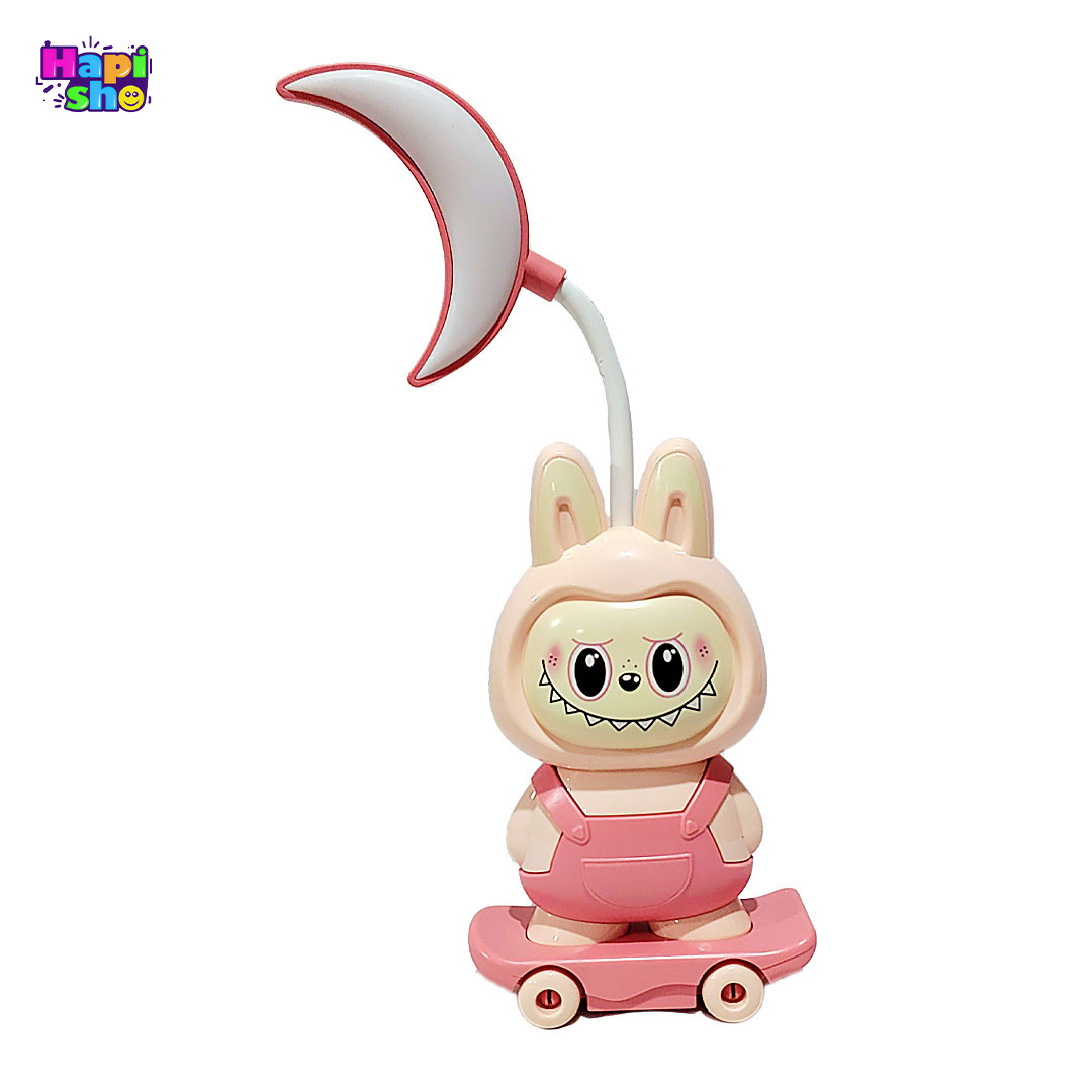 رنگ صورتی چراغ مطالعه فانتزی لبوبو با باتری شارژی مدل Cute Table Lamp–اکسسوری کودک