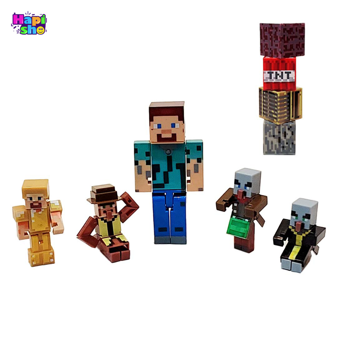 فروش اکشن فیگور لگو ماینکرافت چراغدار با وسایل مدل VILLAGE & PILLAGE