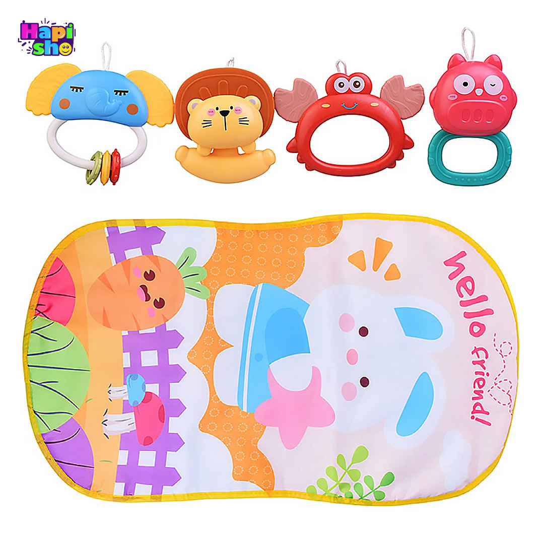  اقلام همراه تشک بازی پیانو دار نوزاد دو کاره با میز بازی و پروژکتور PIANO PLAYGYM 