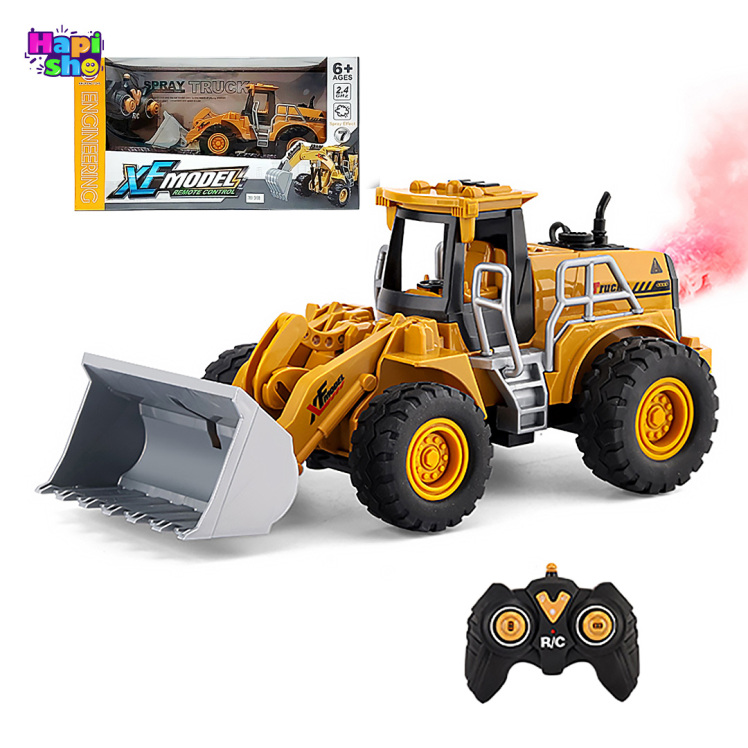 لودر کنترلی شارژی دودزا و چراغ‌دار مدل Engineering Vehicle Series–اسباب بازی