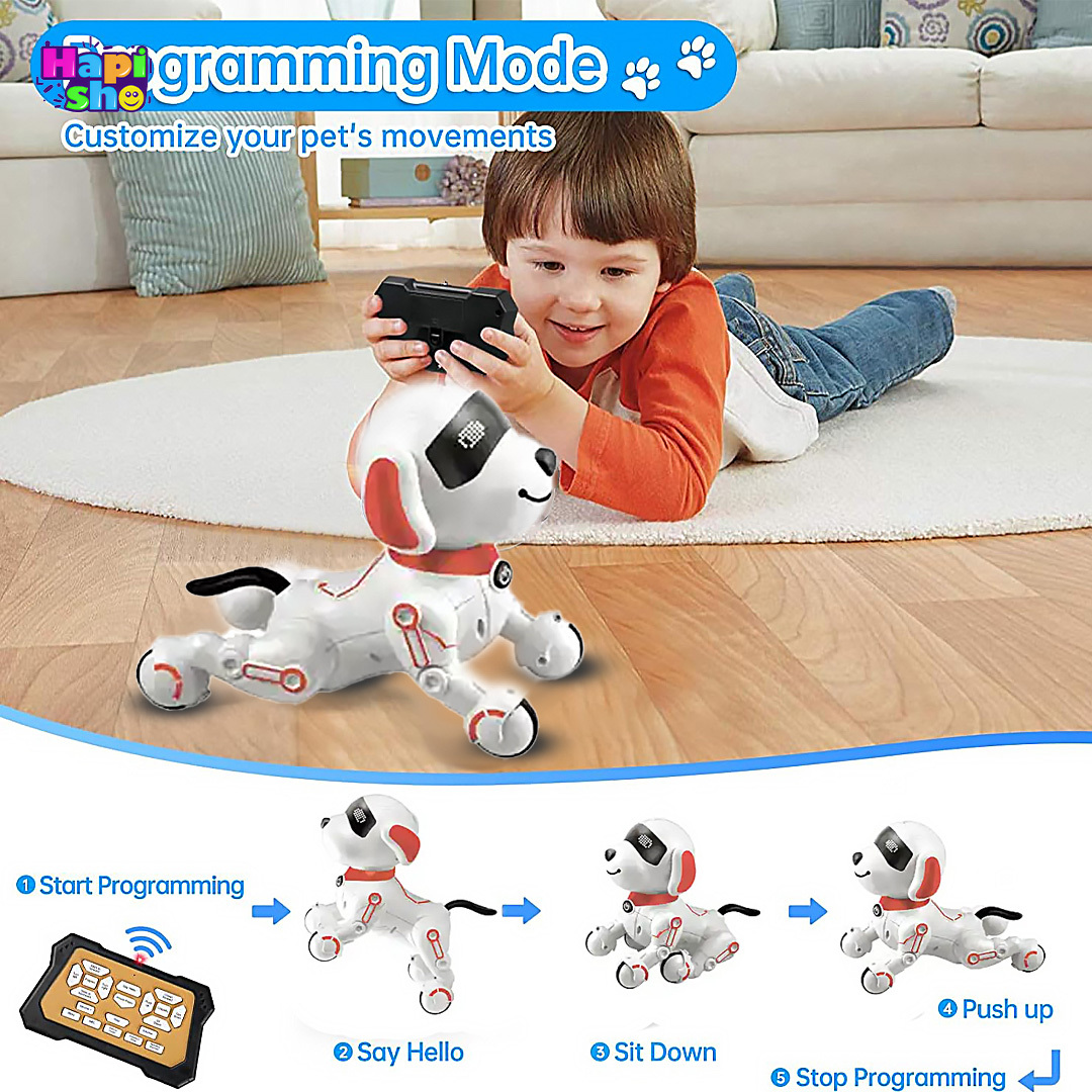  خرید ربات سگ هوشمند سخنگو کنترلی با سنسور و چراغ مدل STUNT DOG–اسباب بازی 