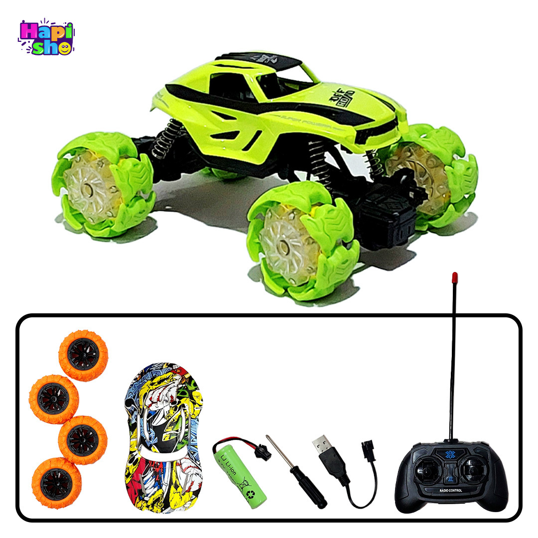  اقلام همراه ماشین کنترلی آفرود شارژی با دو بدنه قابل تعویض ROCK CLIMBERS 