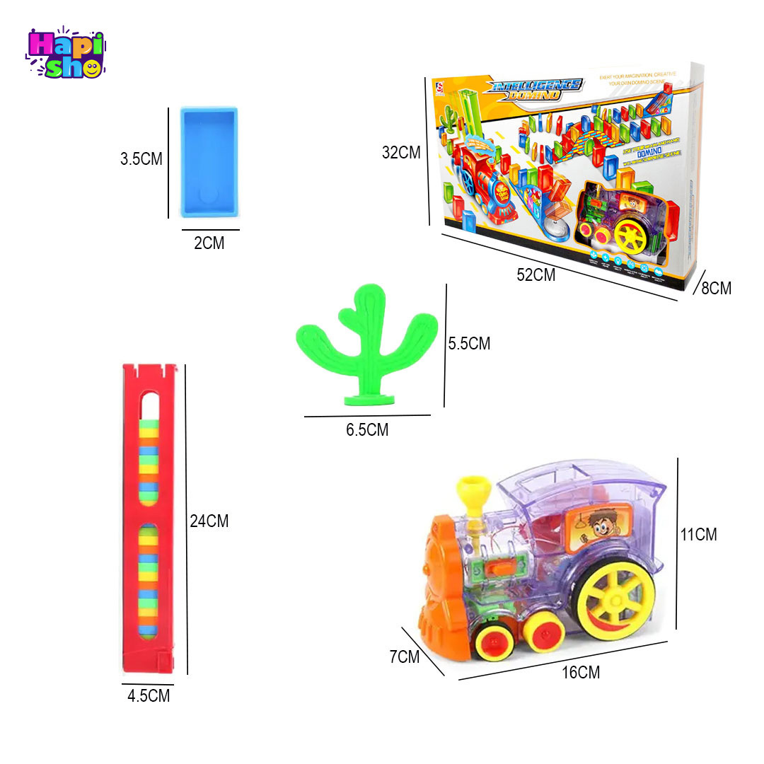  خرید اسباب بازی قطار دومینو چین جدید بزرگ باطری خور با چراغ و پل_اسباب بازی 